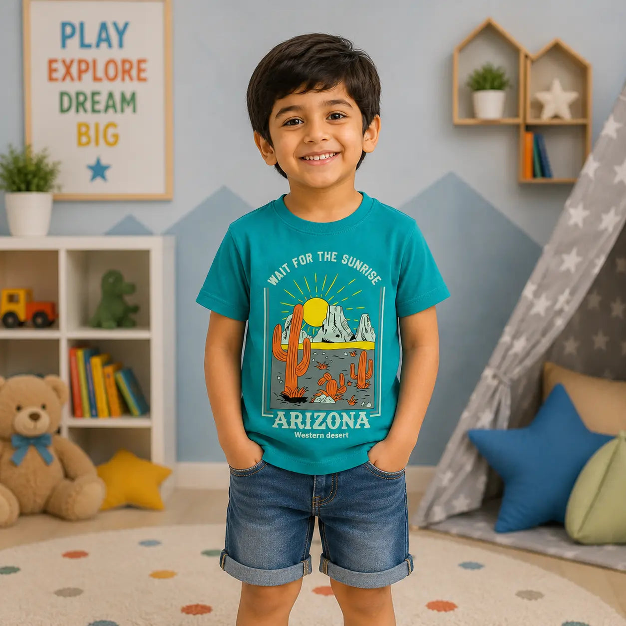 COMBO PACK OF 3 BOYS HALF SLEEVE T-SHIRTS