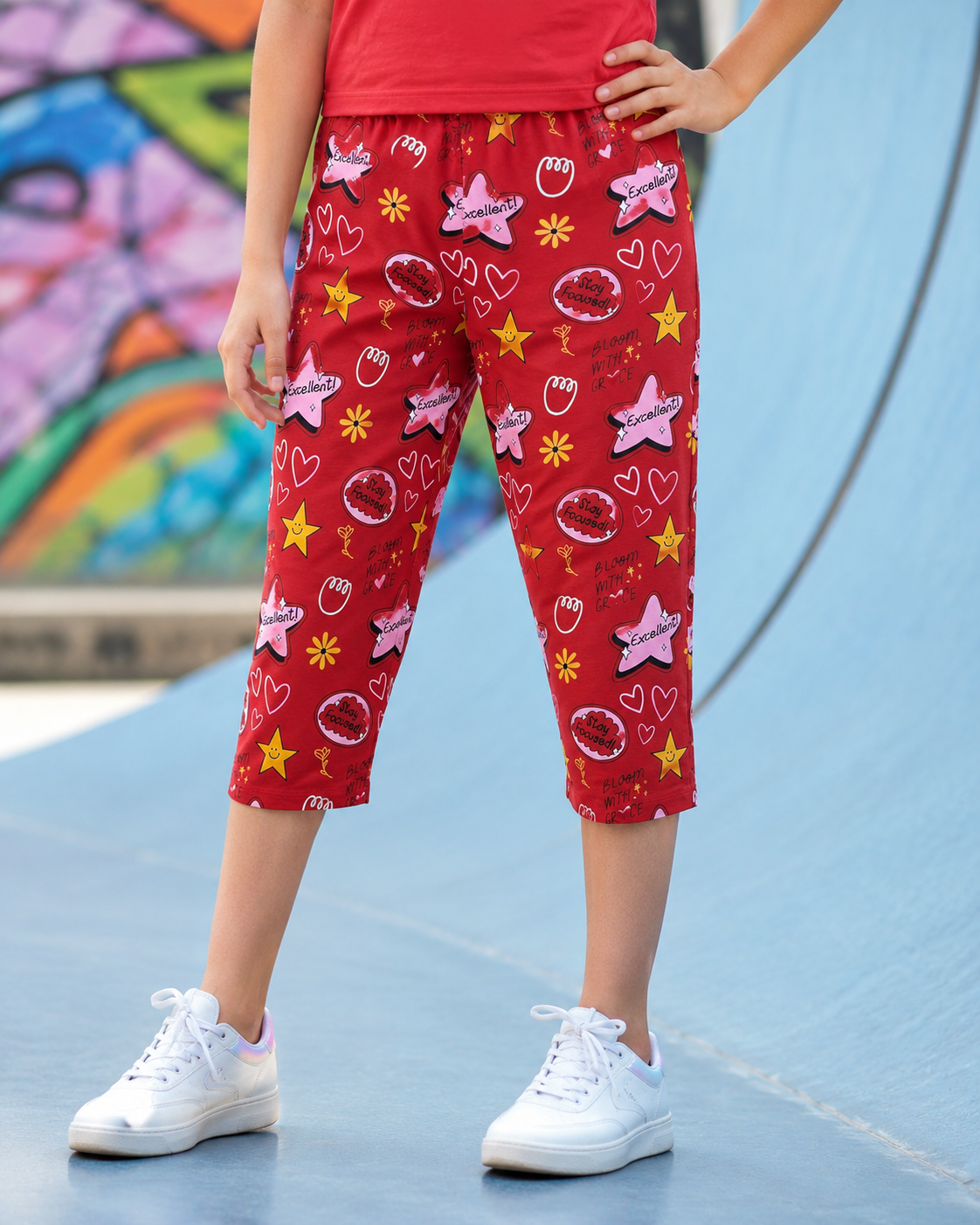 PACK OF 3 GIRLS CAPRI AOP 8-14 YEARS