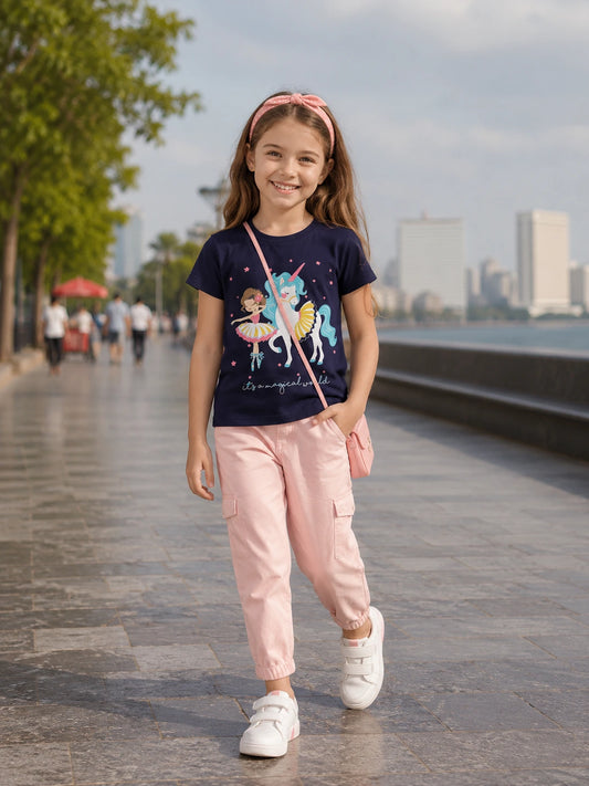 PACK OF 3 GIRLS HALF SLEEVE T-SHIRTS