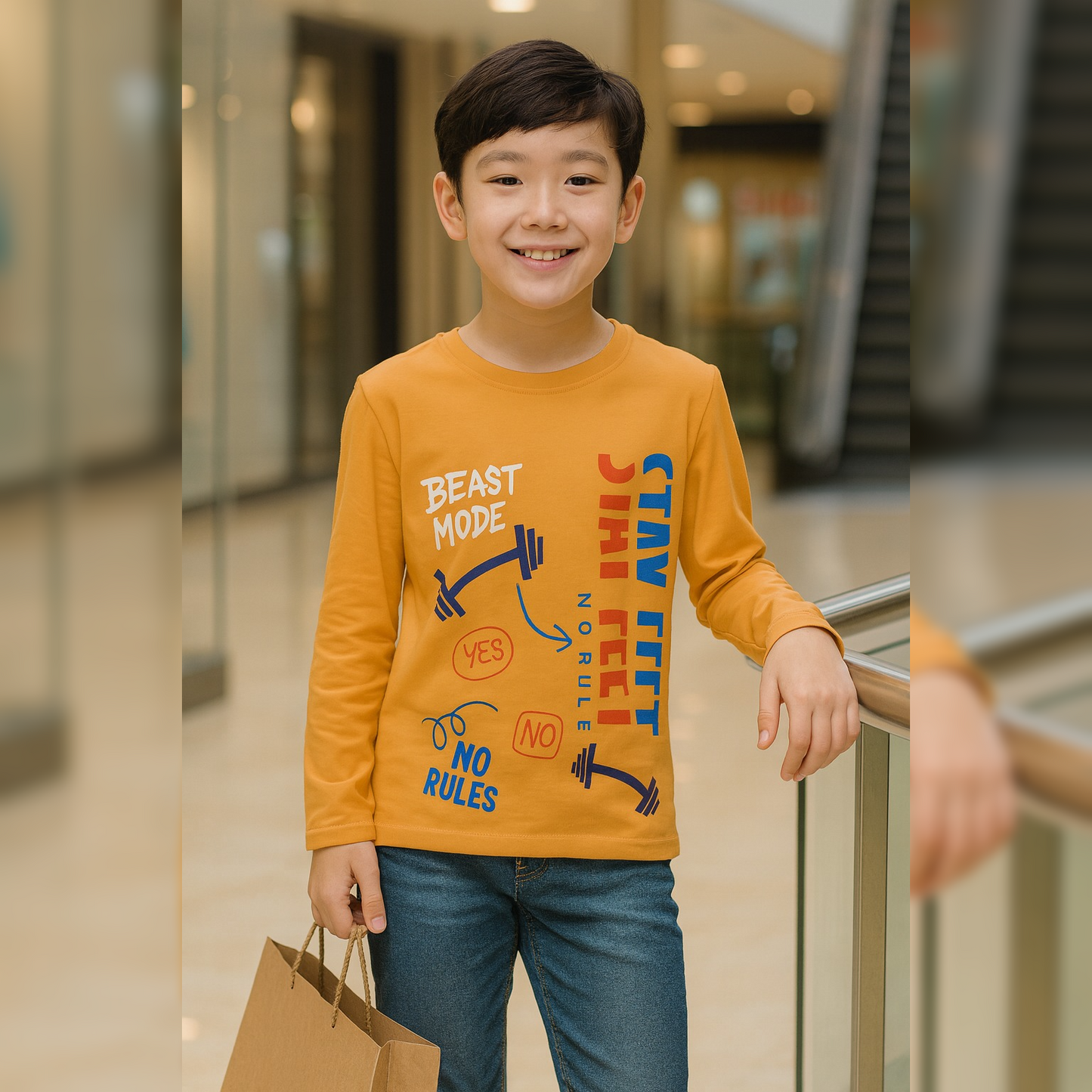 PACK OF 3 BOYS VALUE ADDTION FULLSLEEVEES TSHIRT image 2