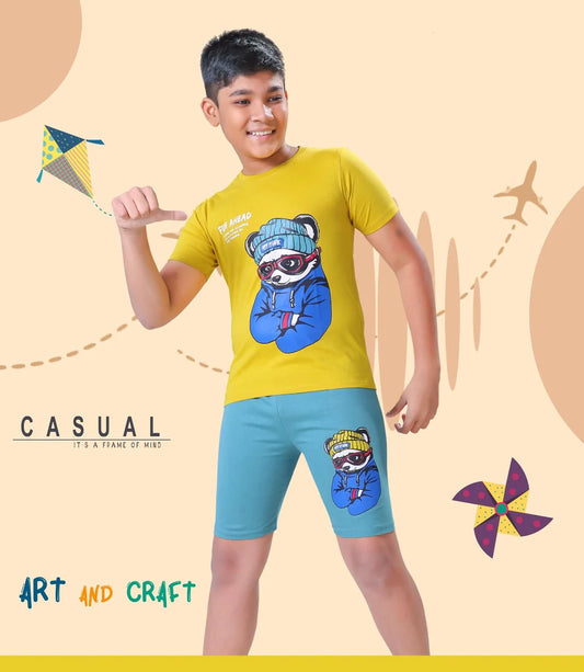 COMBO PACK OF 2 BOYS HALF SLEEVE T-SHIRTS & SHORTS SET