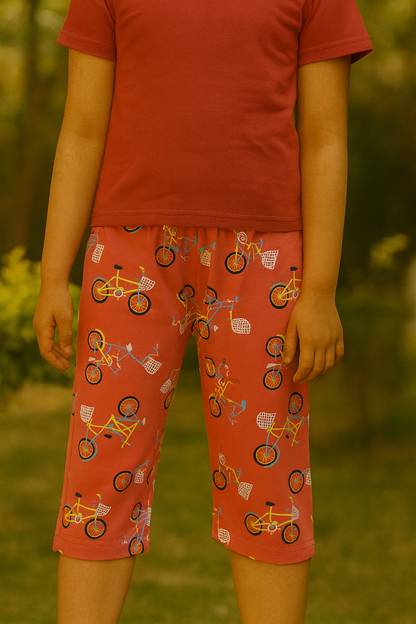 PACK OF 3 GIRLS CAPRI AOP image 2