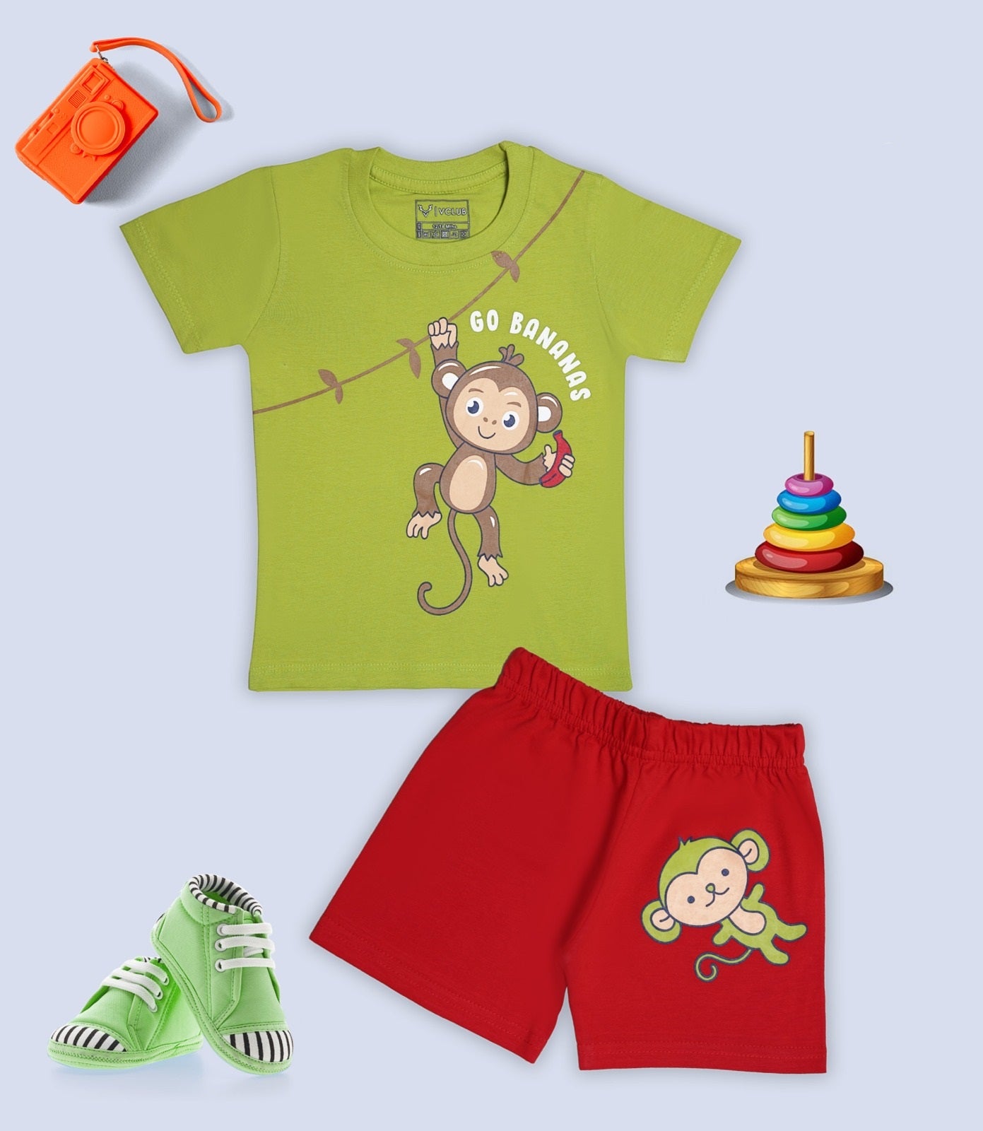 PACK OF 2 INFANT HALFSLEEVEES SHORTS SET image 4
