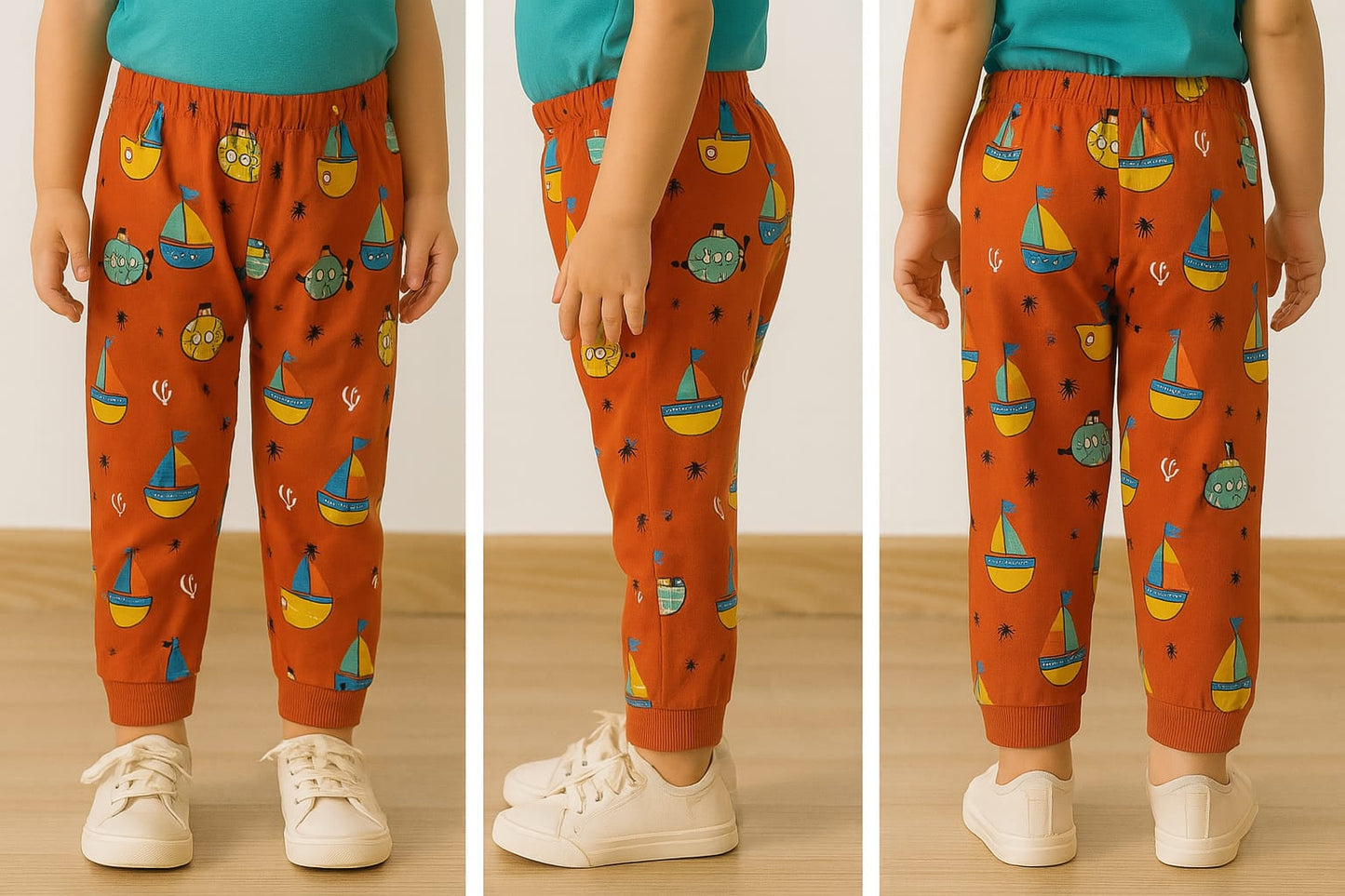 PACK OF 3 INFANT AOP JOGGERS image 1