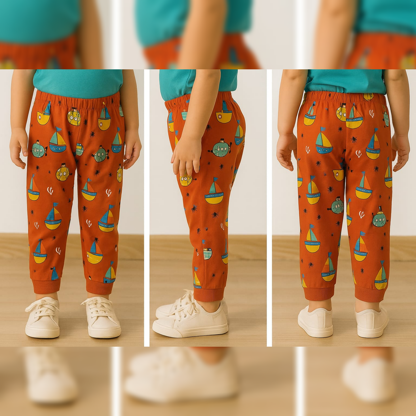 PACK OF 3 INFANT AOP JOGGERS image 0