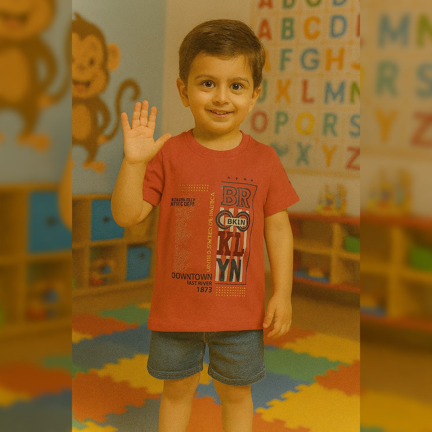 PACK OF 3 PICS INFANT VALUE ADDITION HALFSLEEVEES 6-24 MTHS image 1