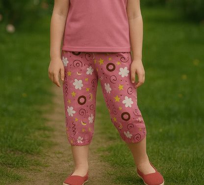 PACK OF 3 GIRLS CAPRI AOP 8-14 YRS image 1