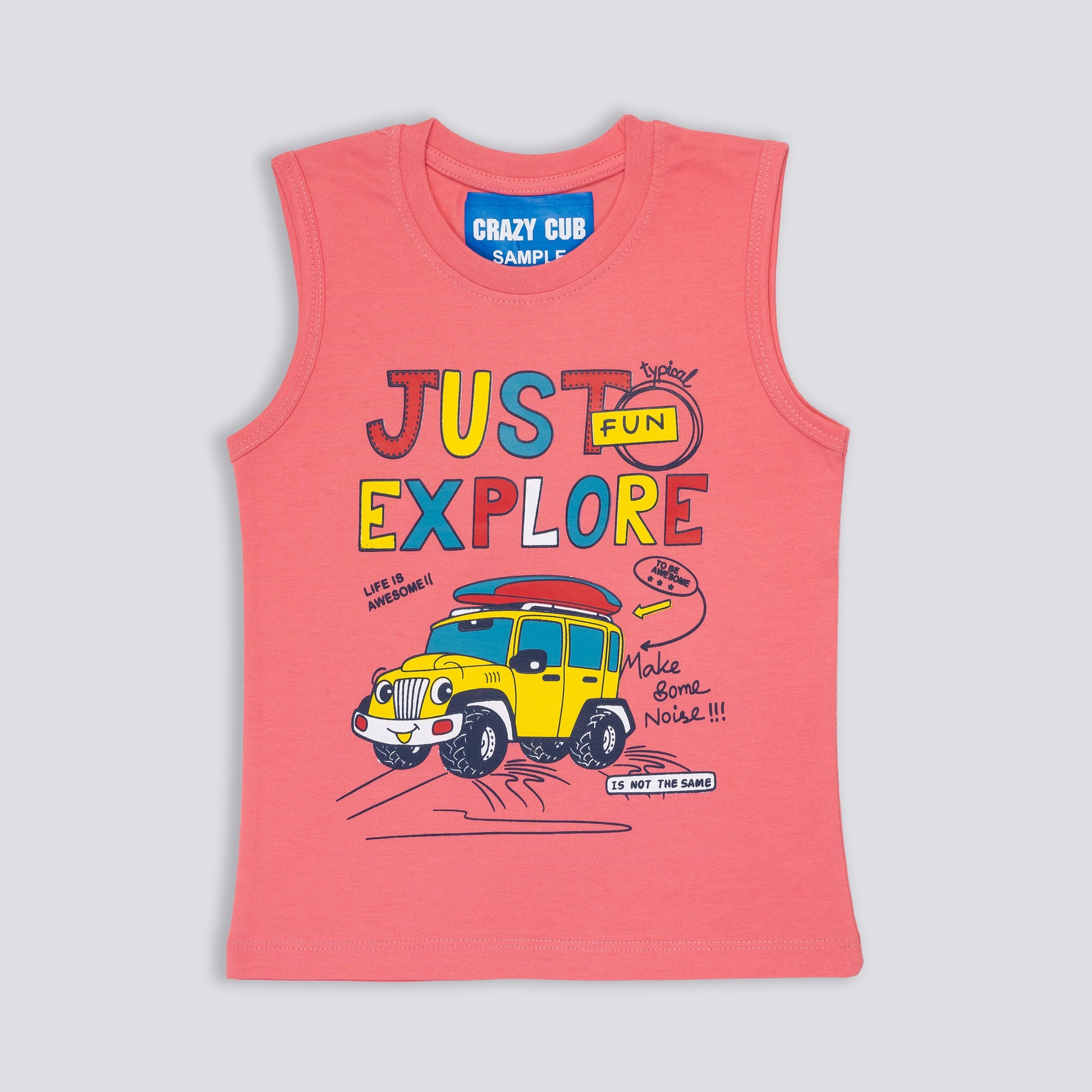 PACK OF 3 INFANT SLEEVEESLESS TSHIRT image 5