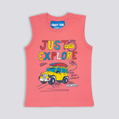 PACK OF 3 INFANT SLEEVEESLESS TSHIRT image 5