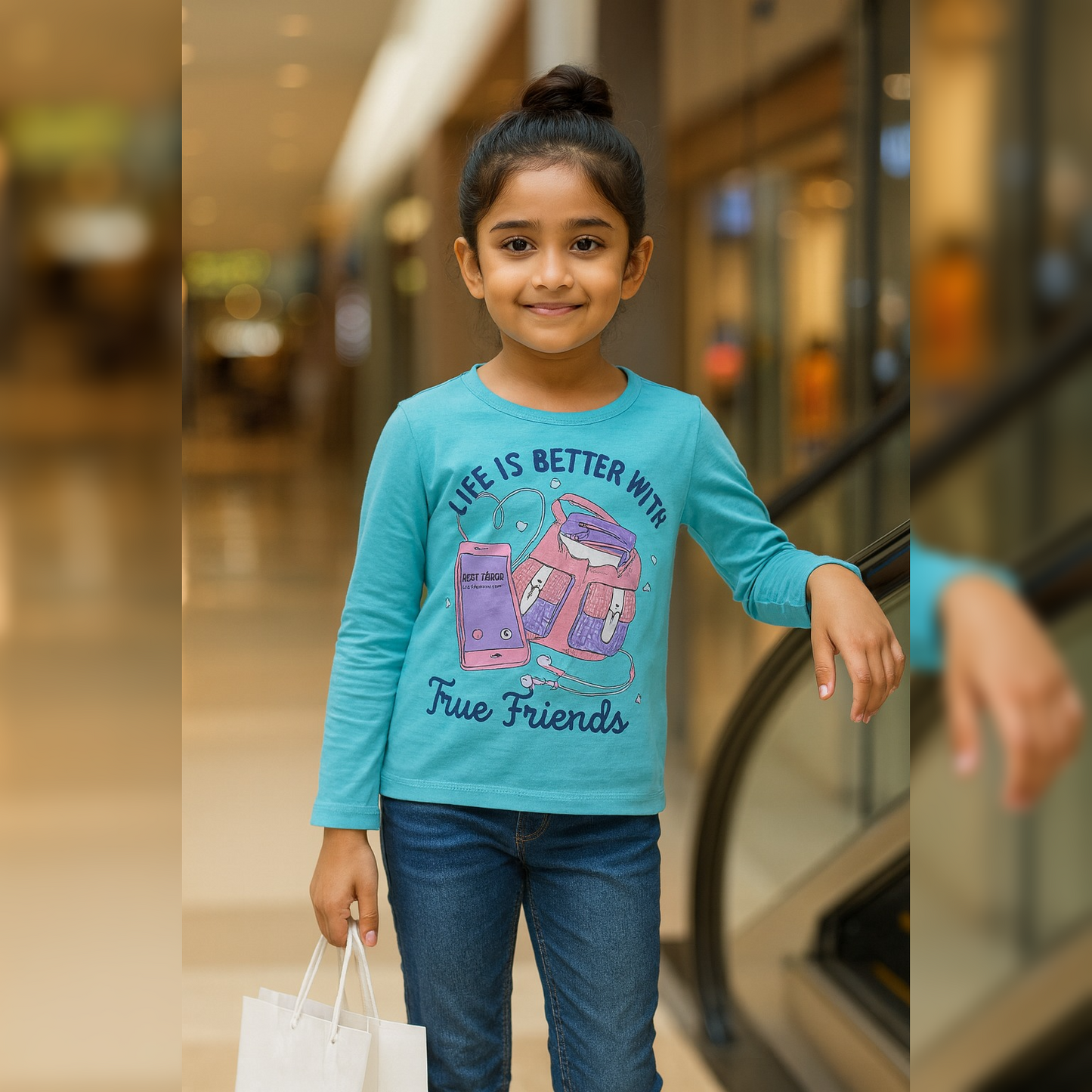 PACK OF 3 GIRLS FULLSLEEVEES TSHIRT image 2