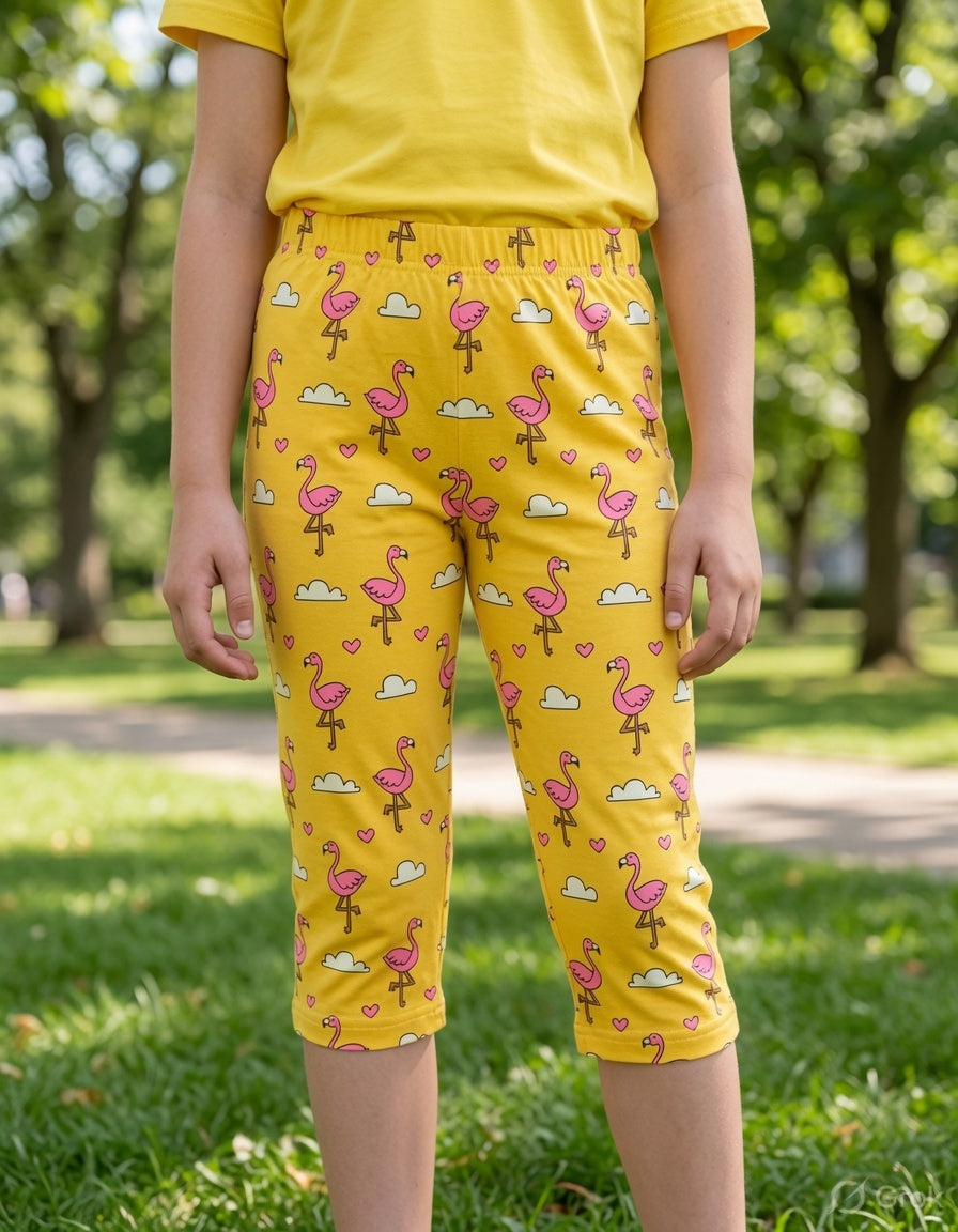 PACK OF 3 GIRLS CAPRI AOP 2-7 YEARS