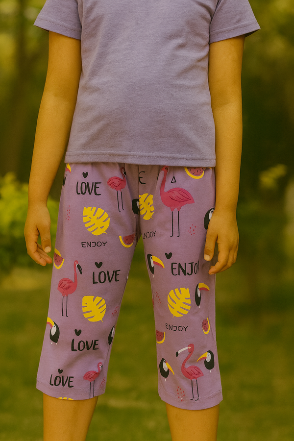 PACK OF 3 GIRLS CAPRI AOP image 1