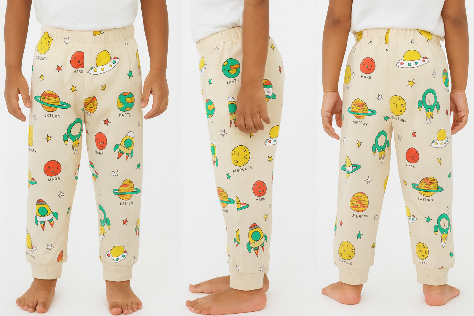 PACK OF 3 INFANT AOP JOGGERS image 2