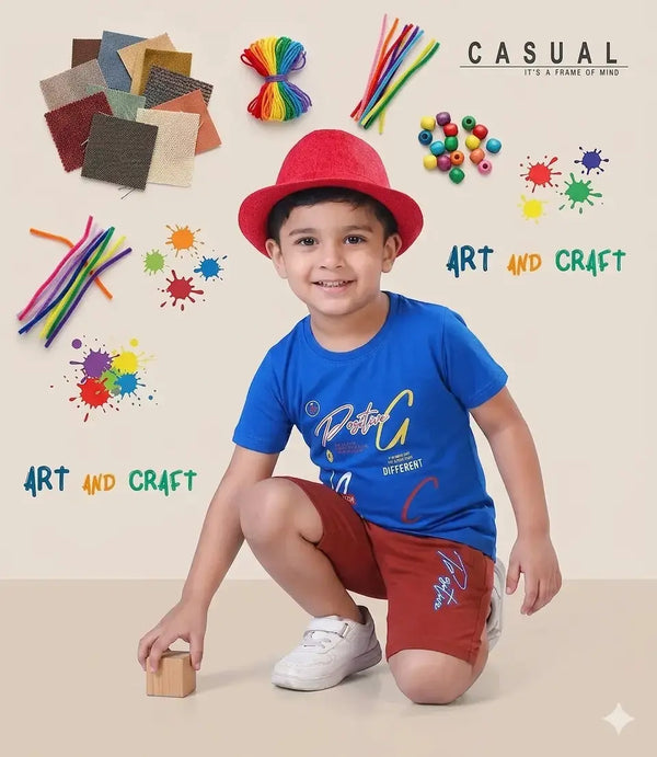 COMBO PACK OF 2 BOYS HALFSLEEVEES SHORTS SET
