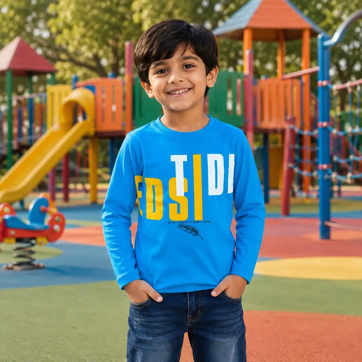 PACK OF 3 BOYS FULL SLEEVE T-SHIRTS BASIC