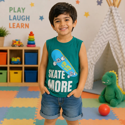 COMBO PACK OF 3 BOYS SLEEVELESS T-SHIRTS