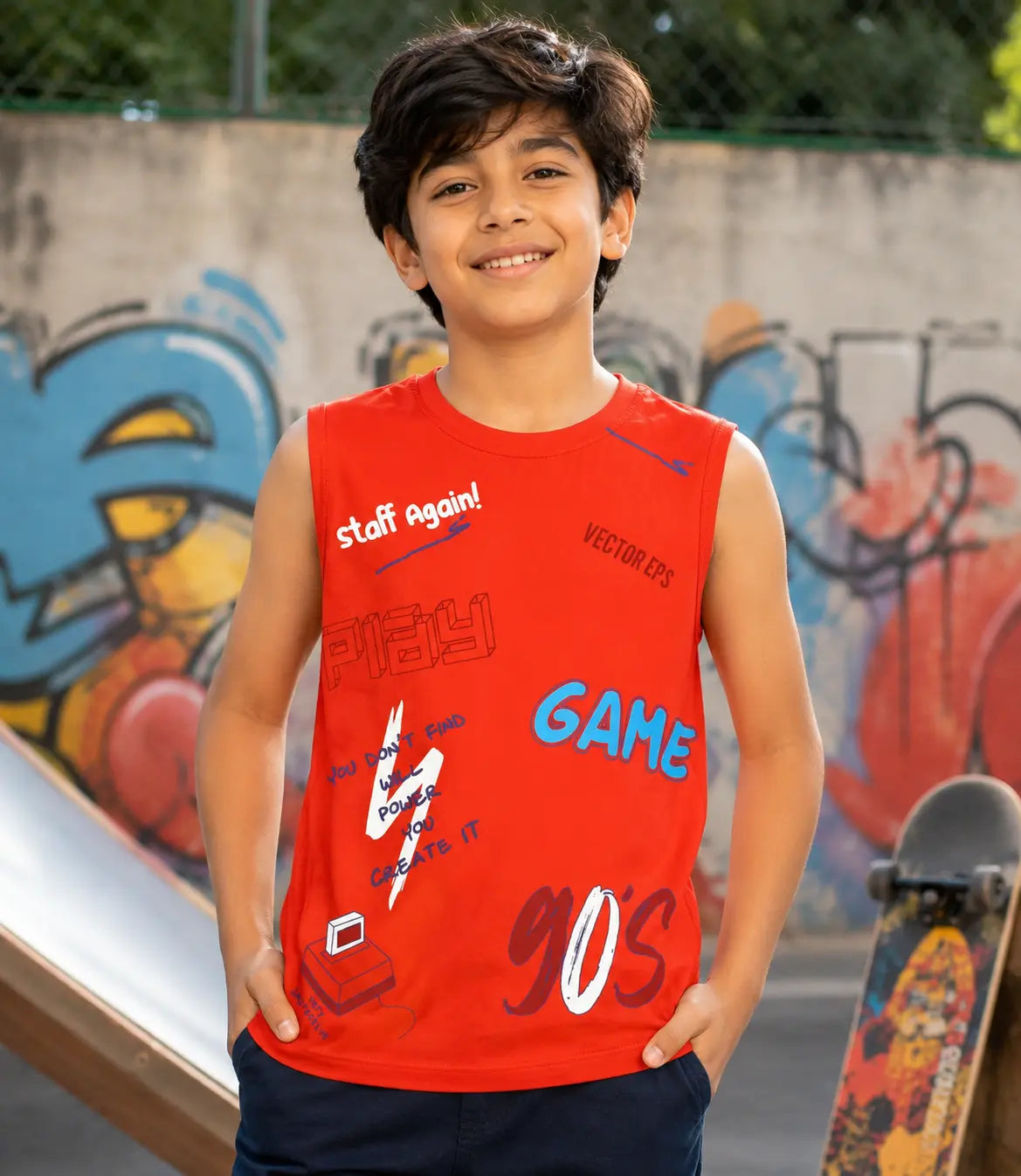 COMBO PACK OF 3 BOYS SLEEVELESS T-SHIRTS