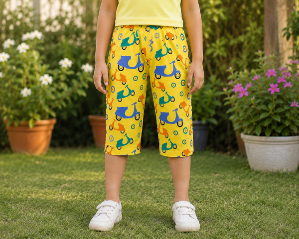 PACK OF 3 GIRLS CAPRI AOP 2-7 YEARS