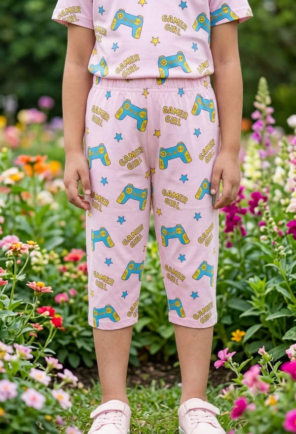PACK OF 3 GIRLS CAPRI AOP 2-7 YEARS