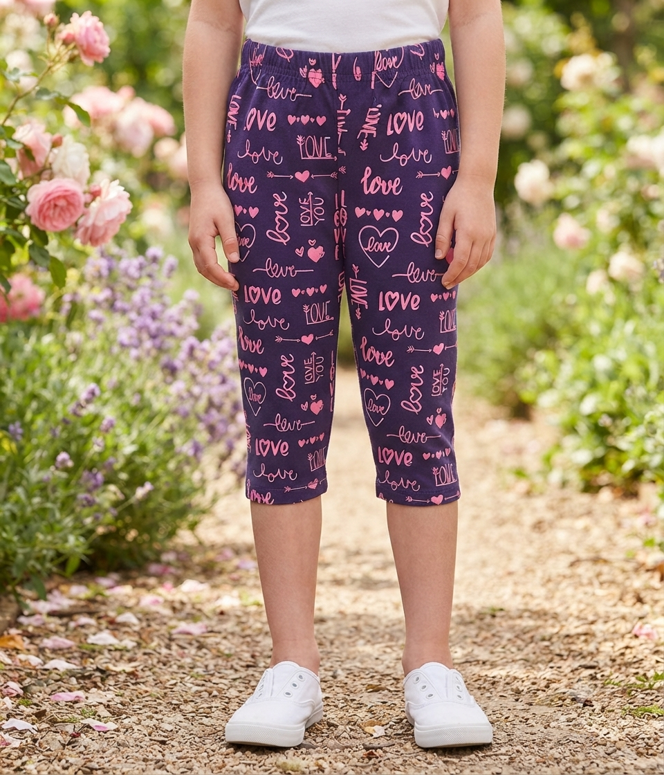 PACK OF 3 GIRLS CAPRI AOP 2-7 YEARS