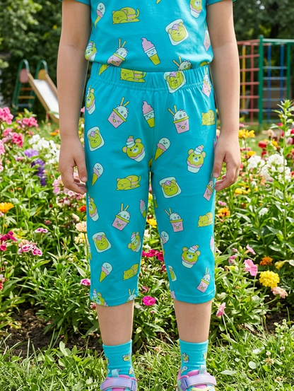 PACK OF 3 GIRLS CAPRI AOP 2-7 YEARS