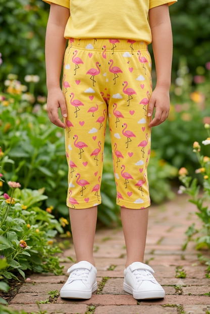 PACK OF 3 GIRLS CAPRI AOP 2-7 YEARS