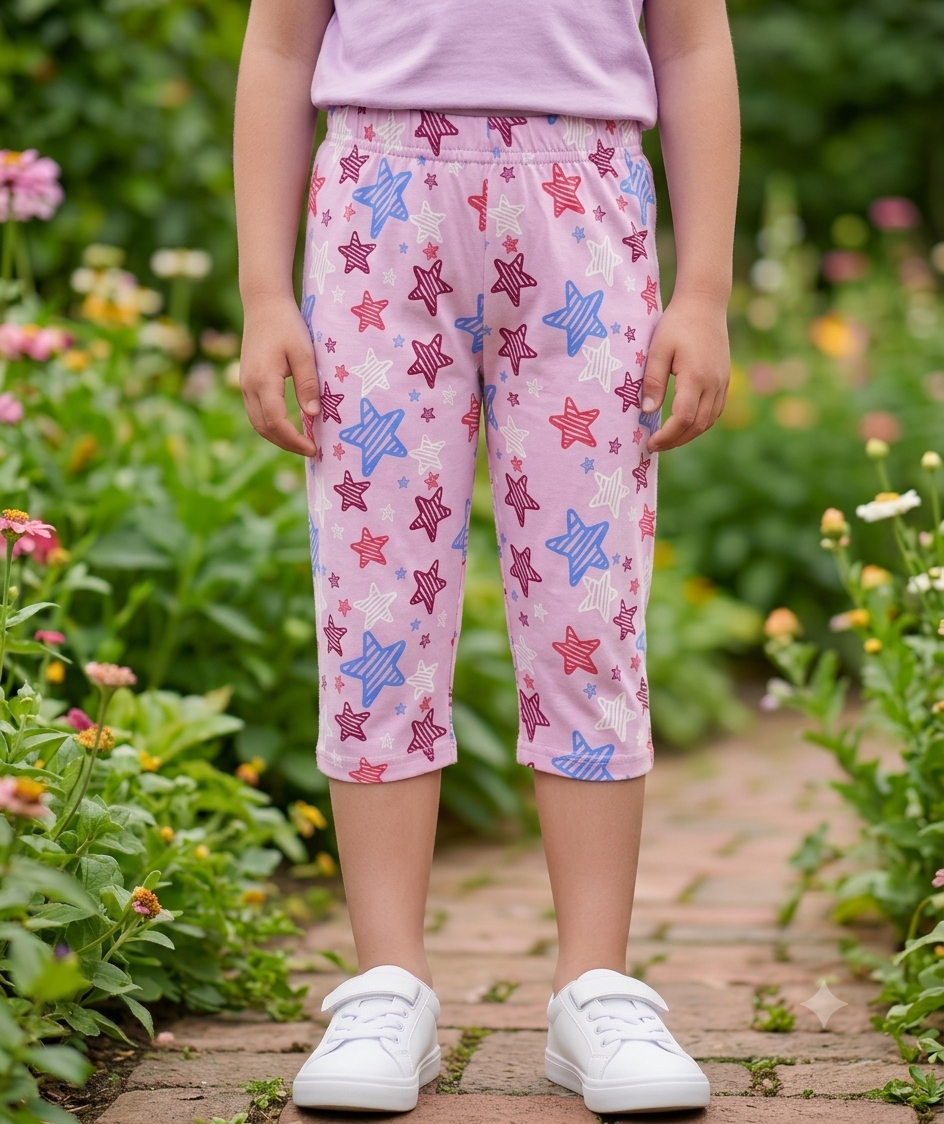 PACK OF 3 GIRLS CAPRI AOP 2-7 YEARS