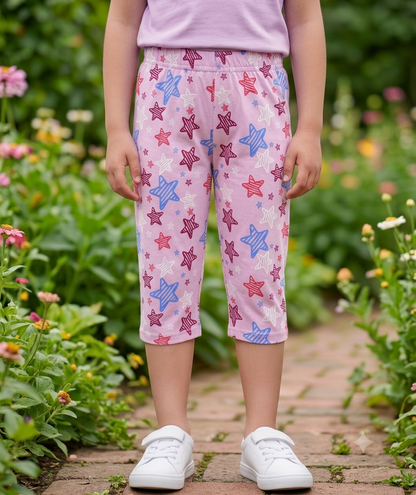 PACK OF 3 GIRLS CAPRI AOP 2-7 YEARS