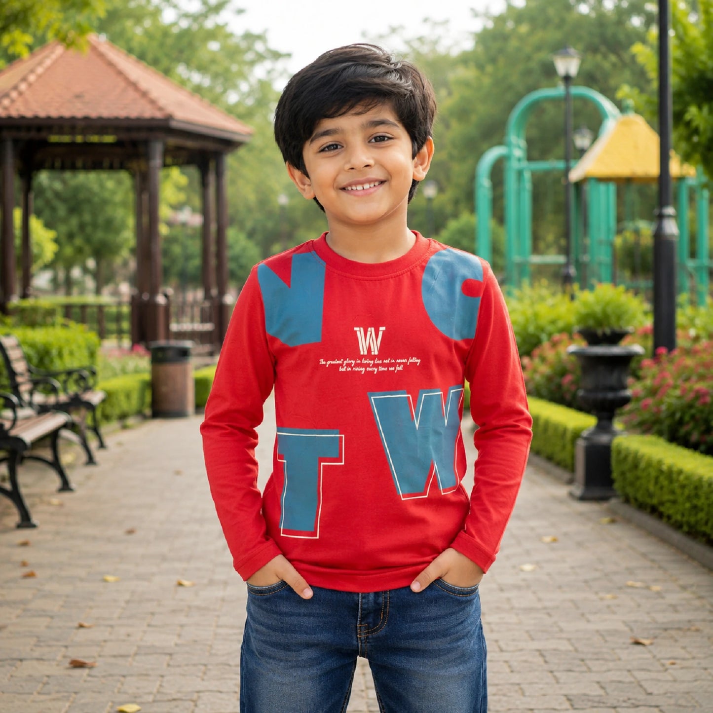 PACK OF 3 BOYS FULL SLEEVE T-SHIRTS BASIC