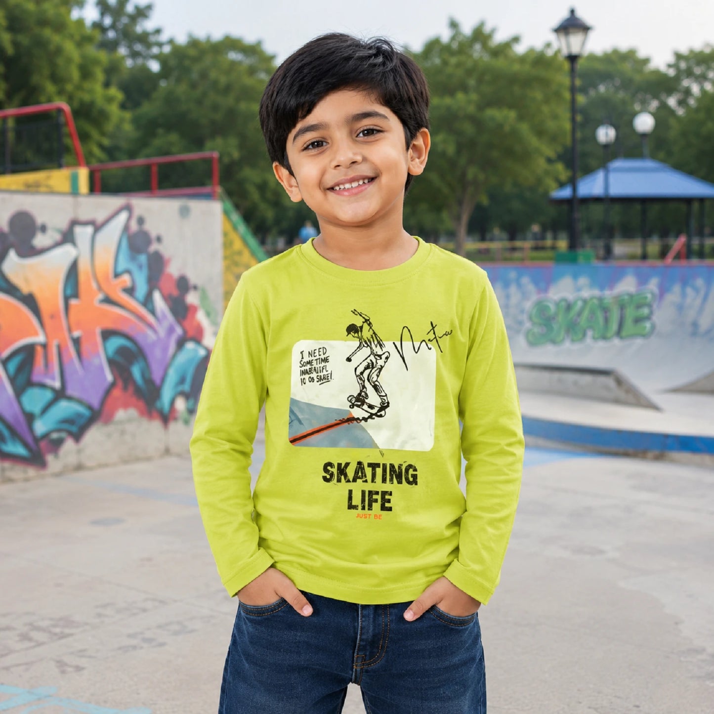 PACK OF 3 BOYS FULL SLEEVE T-SHIRTS BASIC