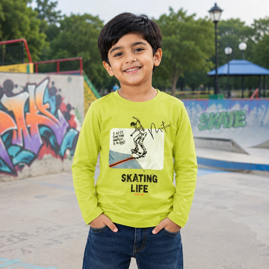 PACK OF 3 BOYS FULL SLEEVE T-SHIRTS BASIC
