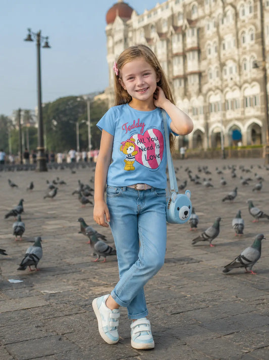 PACK OF 3 GIRLS HALF SLEEVE T-SHIRTS