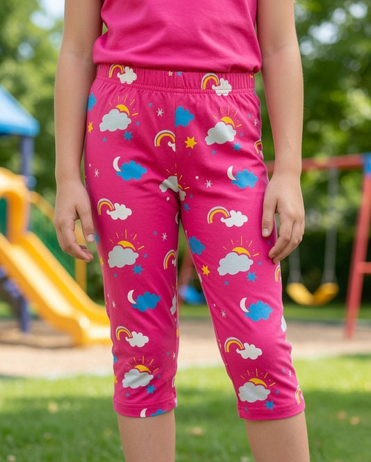 PACK OF 3 GIRLS CAPRI AOP 2-7 YEARS