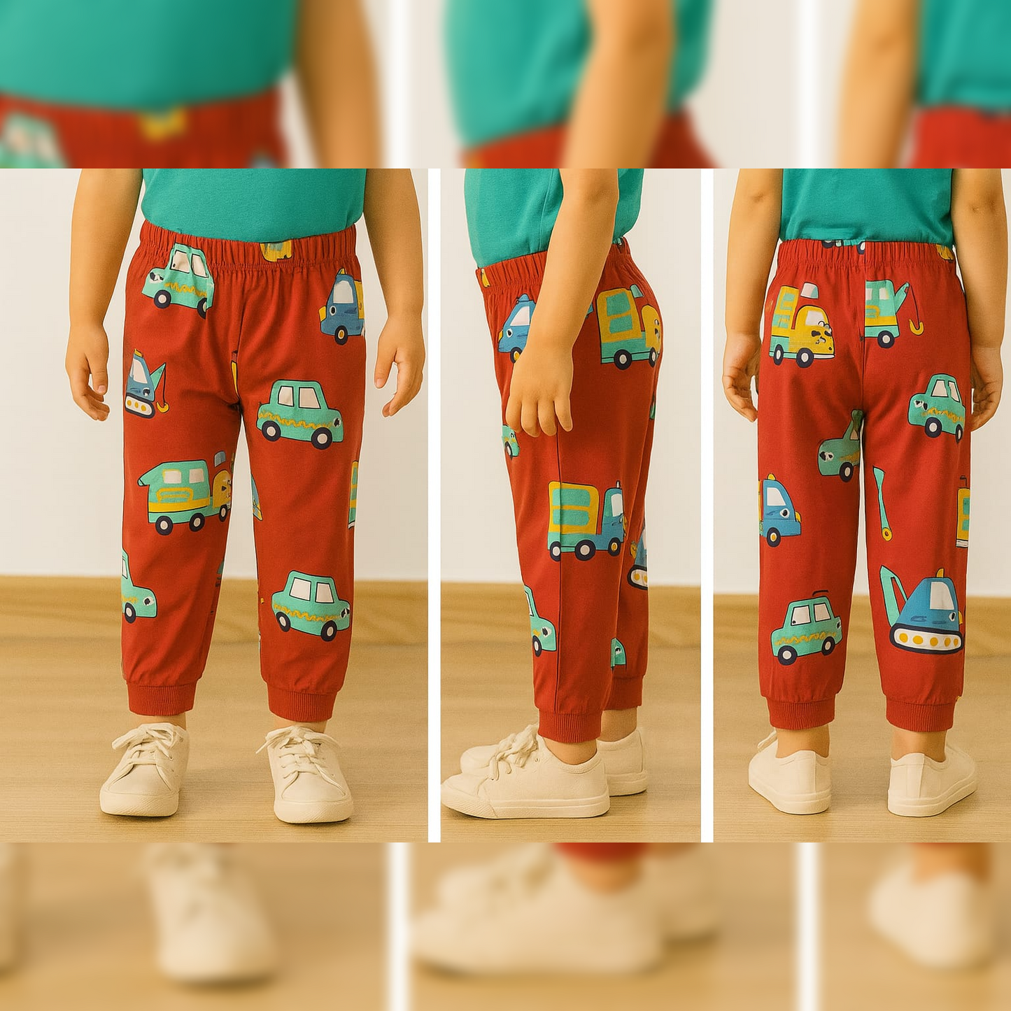 PACK OF 3 INFANT AOP JOGGERS image 1