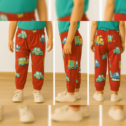 PACK OF 3 INFANT AOP JOGGERS image 1