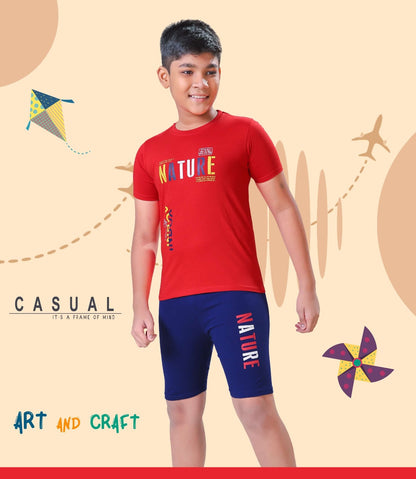 PACK OF 2 BOYS HALFSLEEVEES SHORTS SET image 5