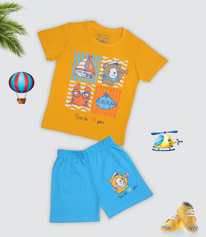 PACK OF 2 INFANT HALFSLEEVEES SHORTS SET image 1