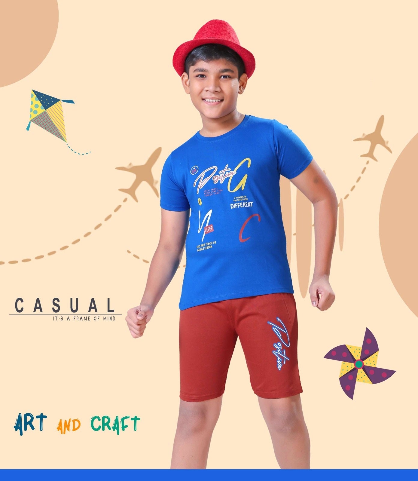 PACK OF 2 BOYS HALFSLEEVEES SHORTS SET image 1