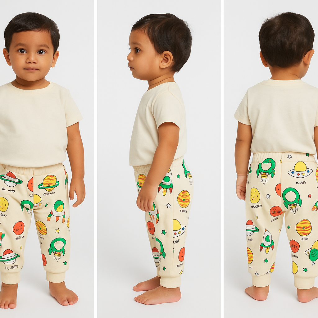 PACK OF 3 INFANT AOP JOGGERS image 0