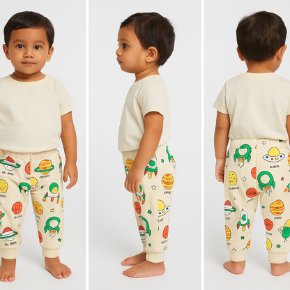PACK OF 3 INFANT AOP JOGGERS image 0