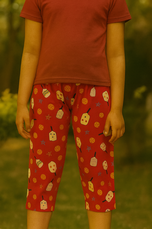 PACK OF 3 GIRLS CAPRI AOP 8-14 YRS image 0