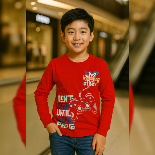 PACK OF 3 BOYS VALUE ADDTION FULLSLEEVEES TSHIRT image 0