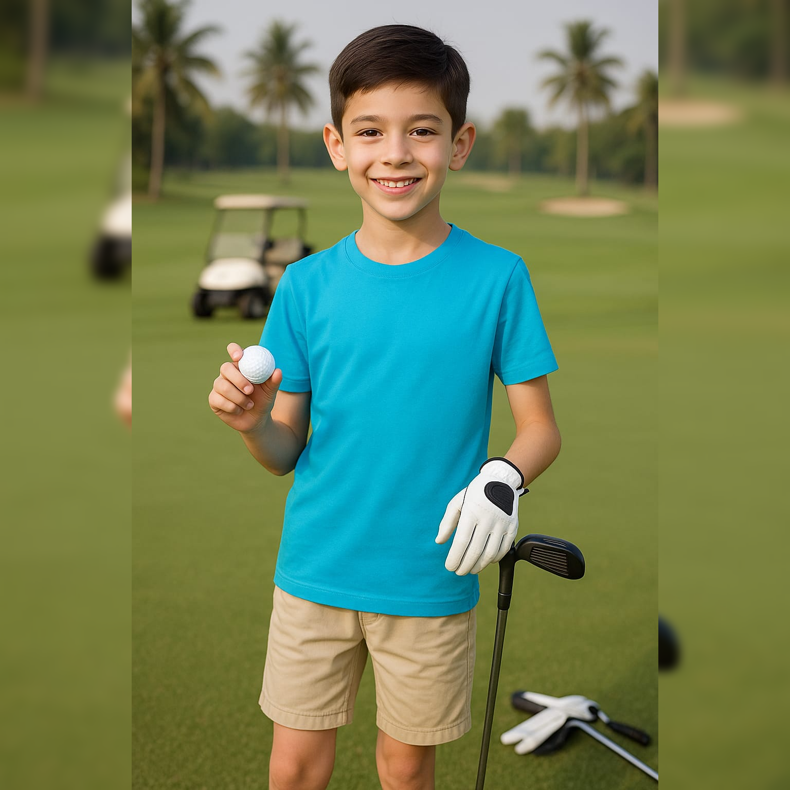 PACK OF 3 BOYS PLAIN LOOPKNIT HALFSLEEVEES TSHIRT image 0