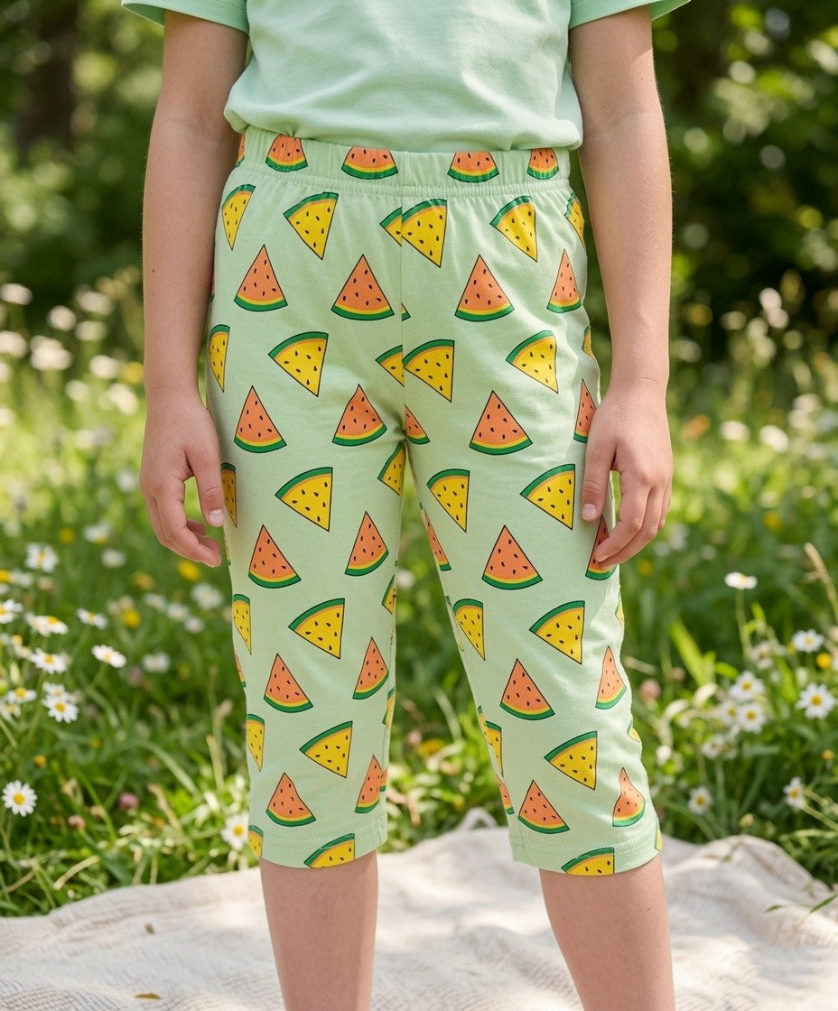 PACK OF 3 GIRLS CAPRI AOP 2-7 YEARS